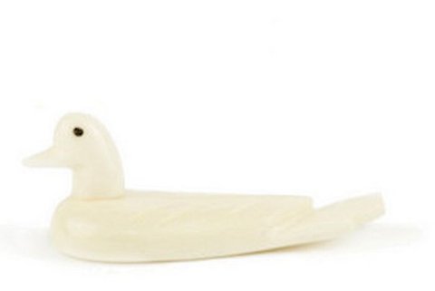 Set of 6 duck knife holders in bone