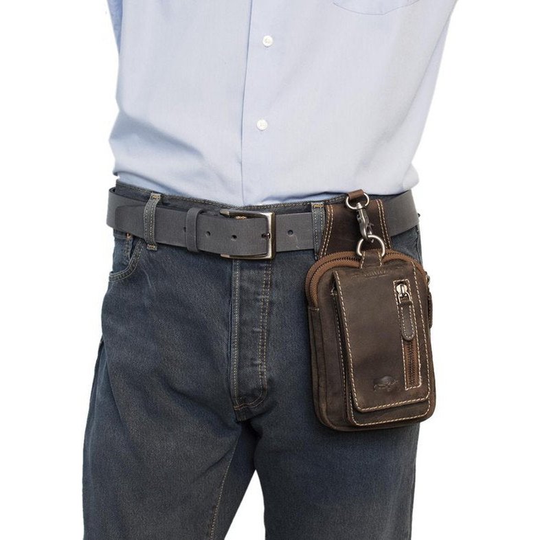 Belt bag light brown buffalo leather belt bag leather fanny pack festival bag light brown