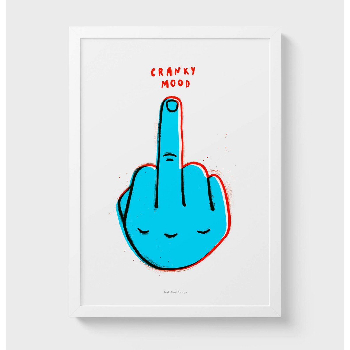 Humeur grincheuse | Affiche d'impression d'art d'illustration