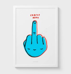 Humeur grincheuse | Affiche d'impression d'art d'illustration