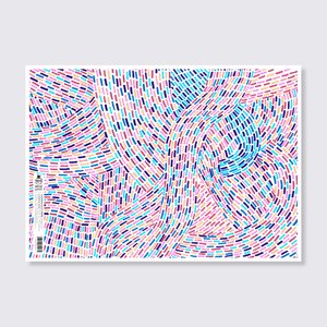 Mini-Geschenkpapier - roter Wirbel