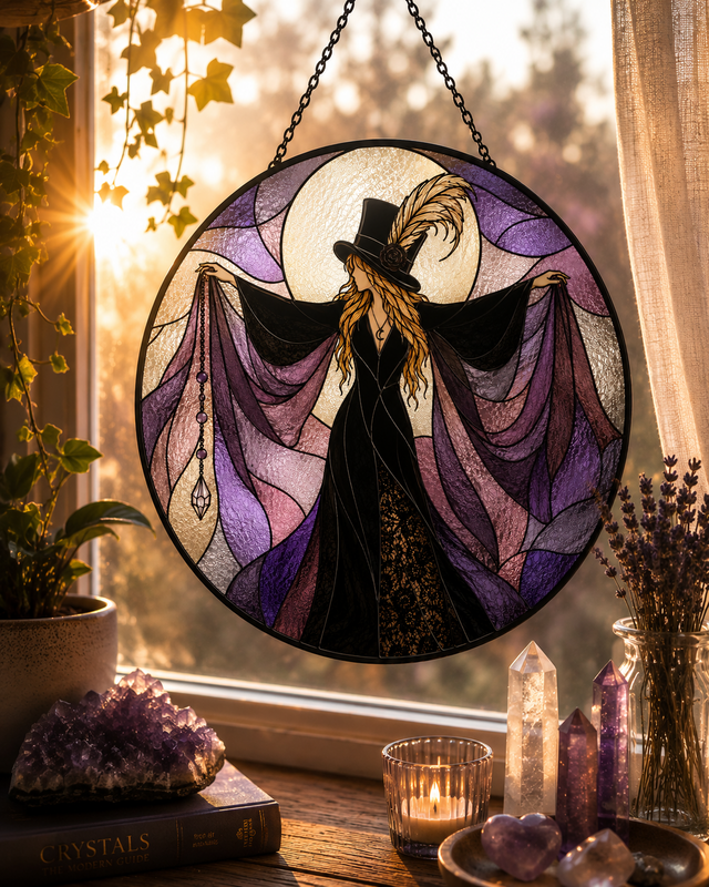 Von Stevie Nicks inspirierter Sonnenfänger im Buntglas-Stil – limitierte Auflage | 16 cm (Vorbestellung)