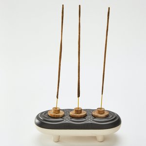 Ceramic incense holder 3 sticks - BUDA