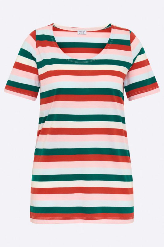 Balthasar T-shirt i multistribet til kvinder