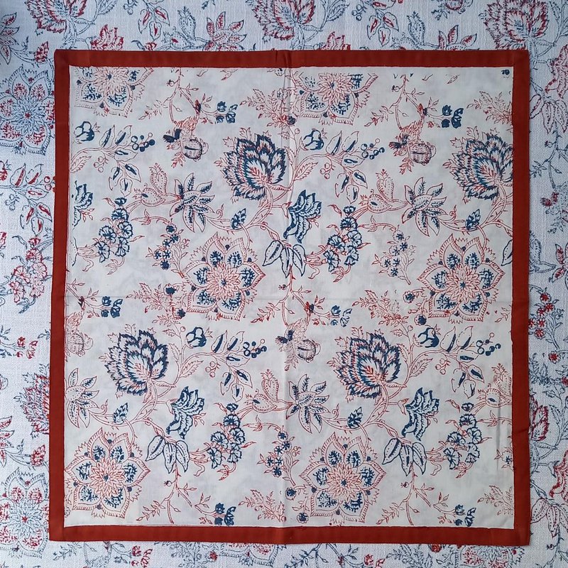 Servilleta 'Flor' Rojo/Azul