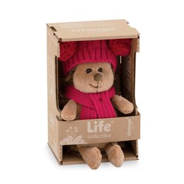 Weiches Spielzeug, Leben - flauschiger Hedgehog in Double -Pompon -Hut (18 cm)