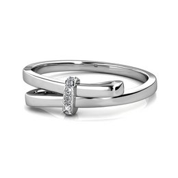 Bague Lichtgevende Boog - Argenté et Cristal