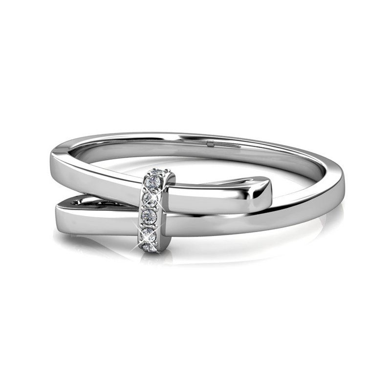 Bague Arco Luminoso - Argenté et Cristal