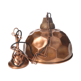 Lámpara de araña de metal color cobre con hexágonos d 40 h 35 cm