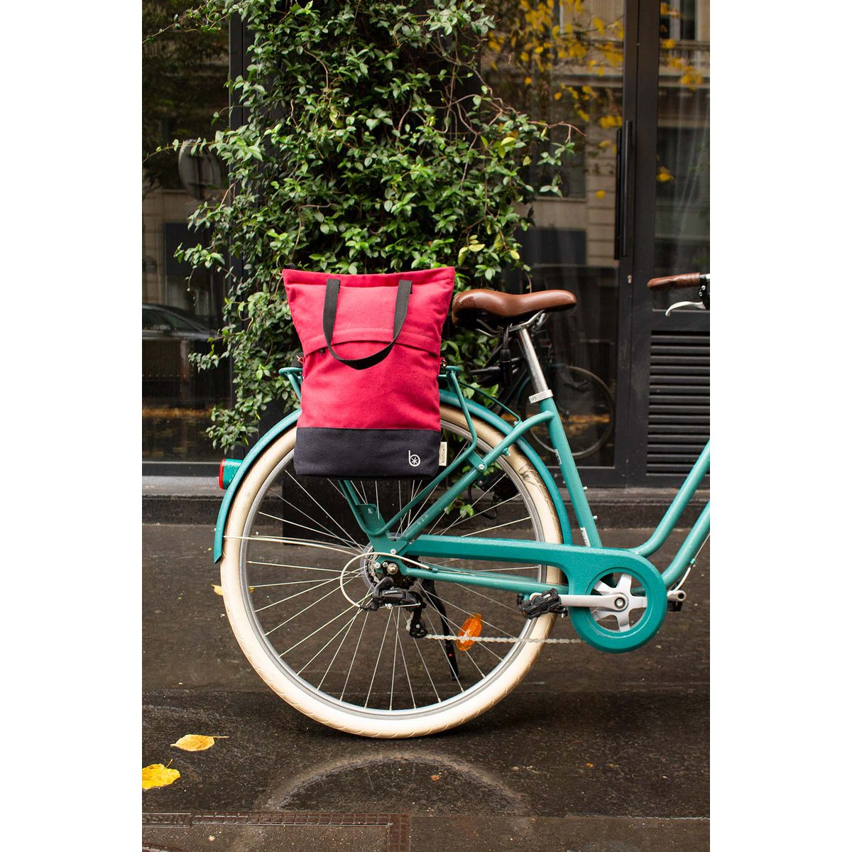 Flo bicycle shopper bag - Cherry