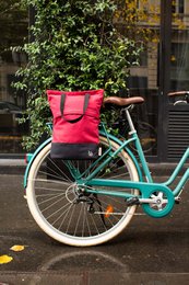Borsa shopper per bicicletta Flo - Cherry