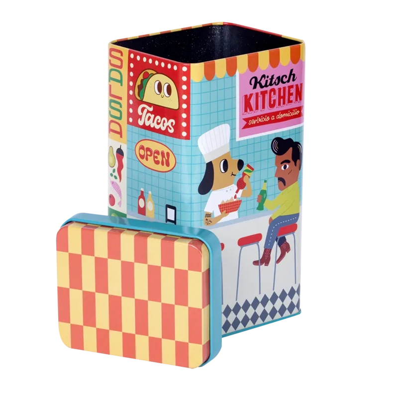 Kitsch Kitchen rechteckige Dose The Restaurant the chef 11x20cm