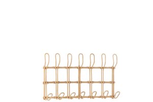 J-Line kapstok Ellen 6 Hakken - jute - naturel