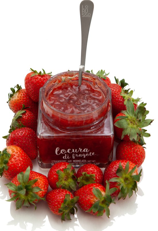 Marmellata di fragole gourmet biologica con 85% di frutta, 305 g
