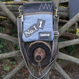 Sunsa skuldertaske til kvinder. Skuldertaske i vintage stil. Håndtaske i lærred. lille crossbody taske til kvinder. stjernemærke
