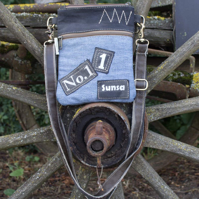 Sunsa skuldertaske til kvinder. Skuldertaske i vintage stil. Håndtaske i lærred. lille crossbody taske til kvinder. stjernemærke