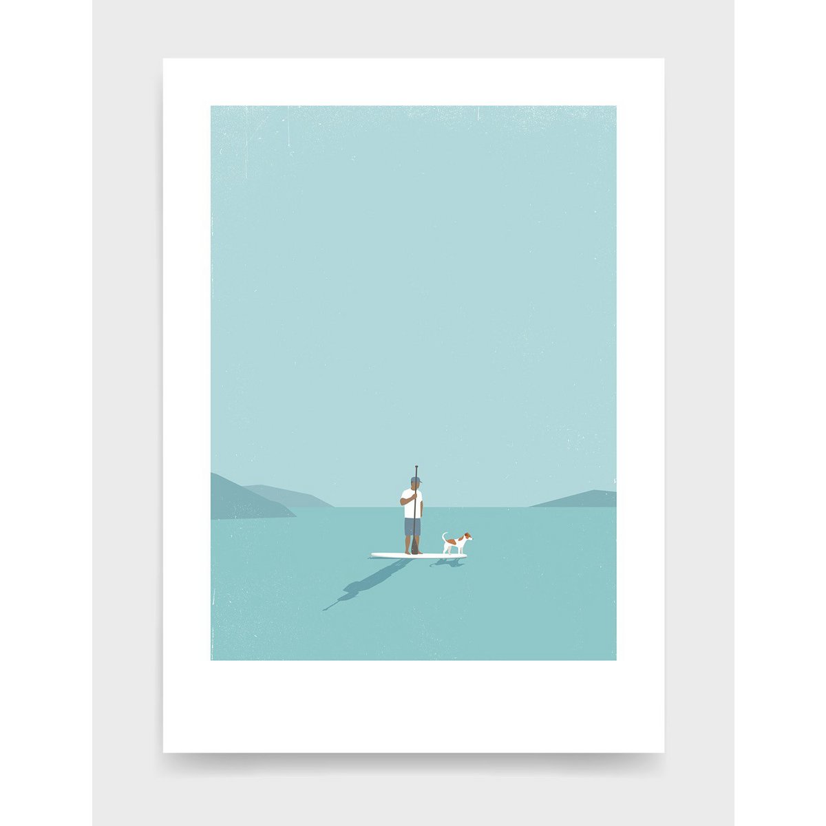 Paddleboarder et chien