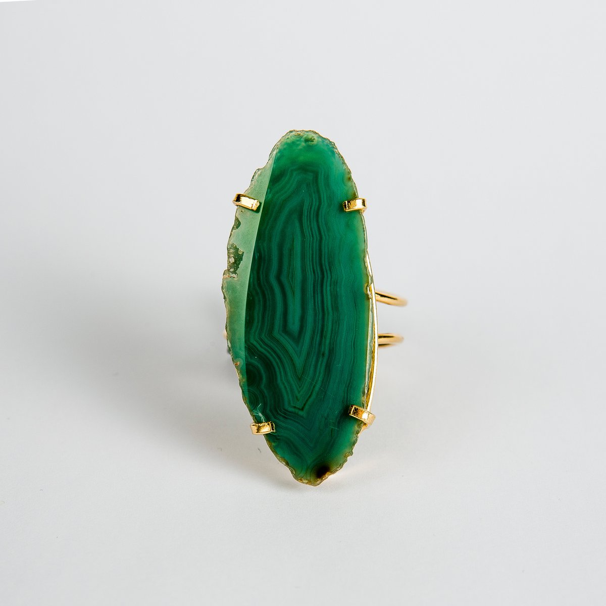 Anillo Saudade Ágata verde