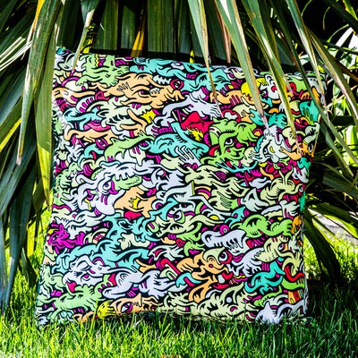 Velvet Cushion Inka Monstro by Nigoull