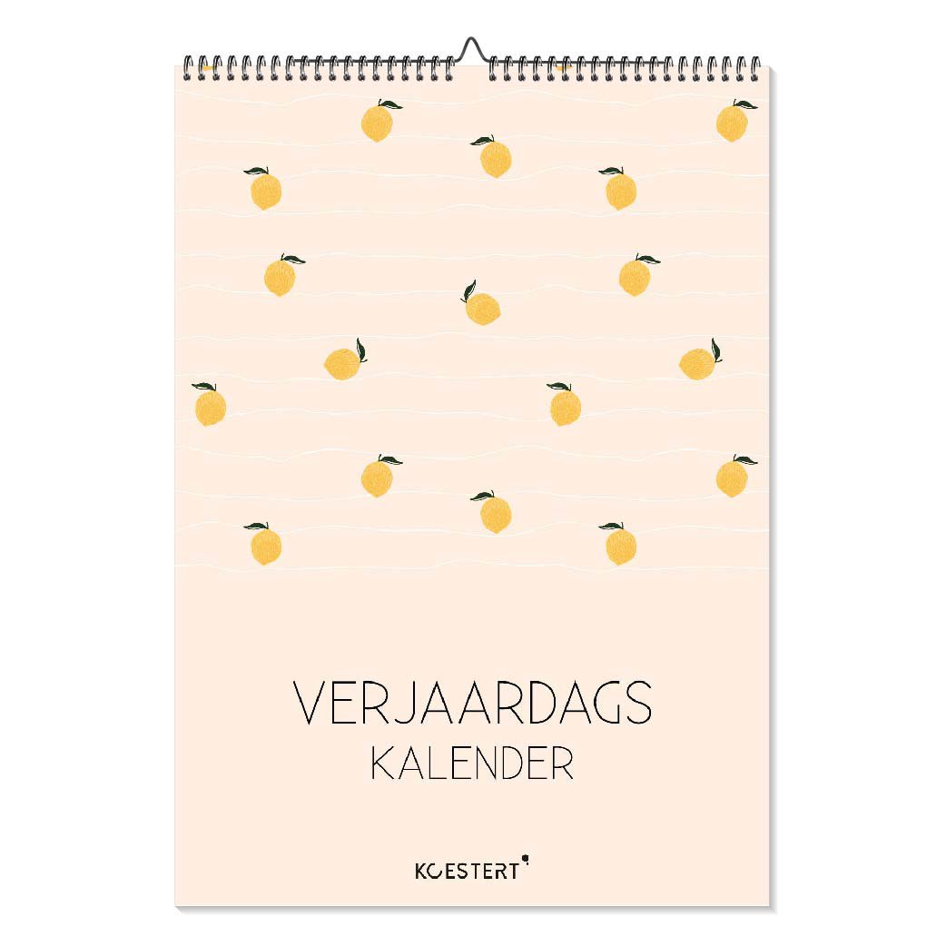 Calendario de cumpleaños color pop | A4