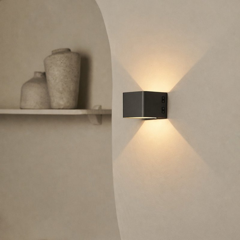 Tess Stone Grey Rechargeable Wall Light