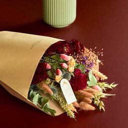 Tørrede blomster - feltbuket - Bourgogne