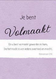 Christian card - You are perfect