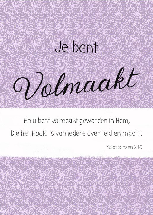 Christian card - You are perfect
