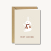 Kerstkaart met envelop - Merry Christmas bunny