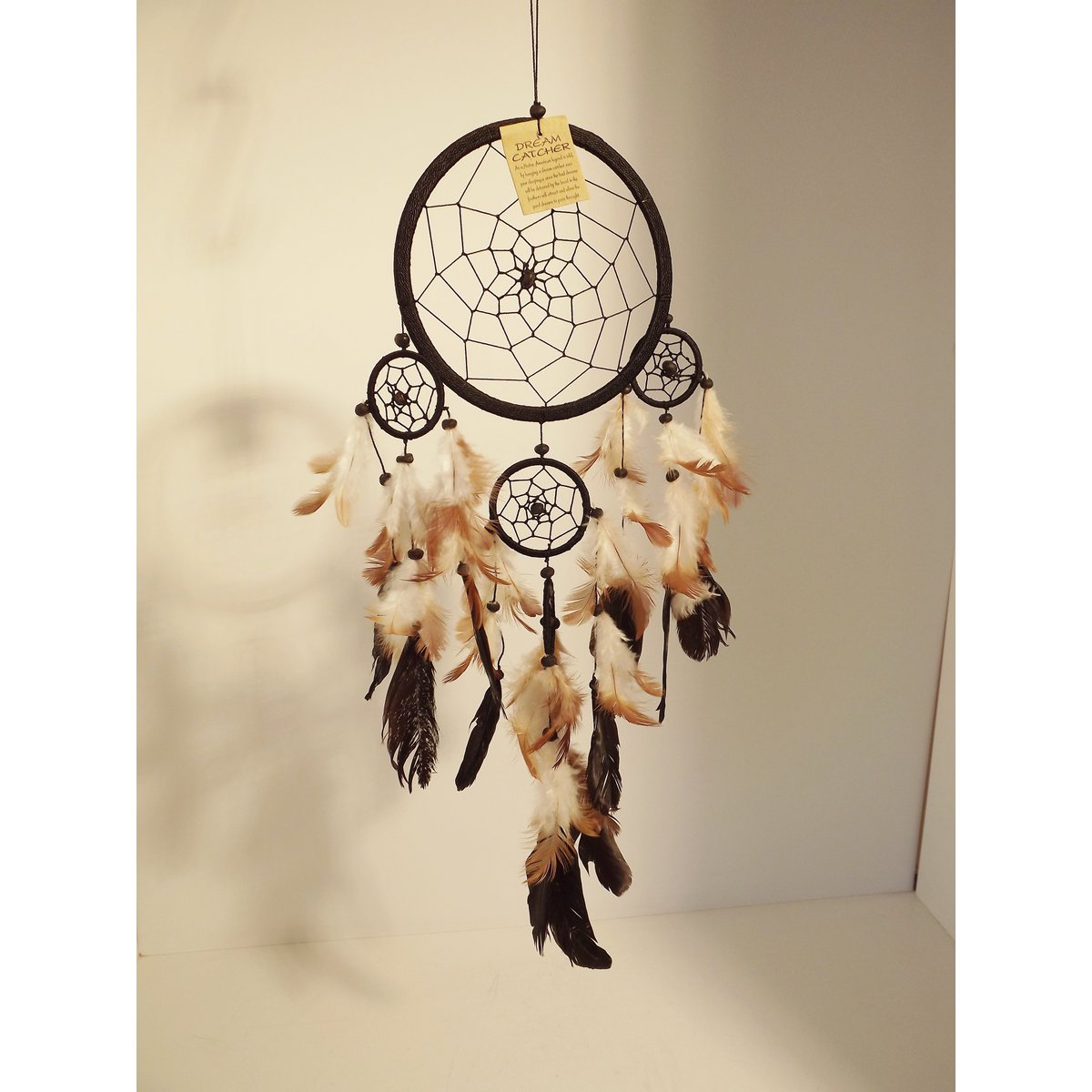 Black classic dreamcatcher 16 cm.