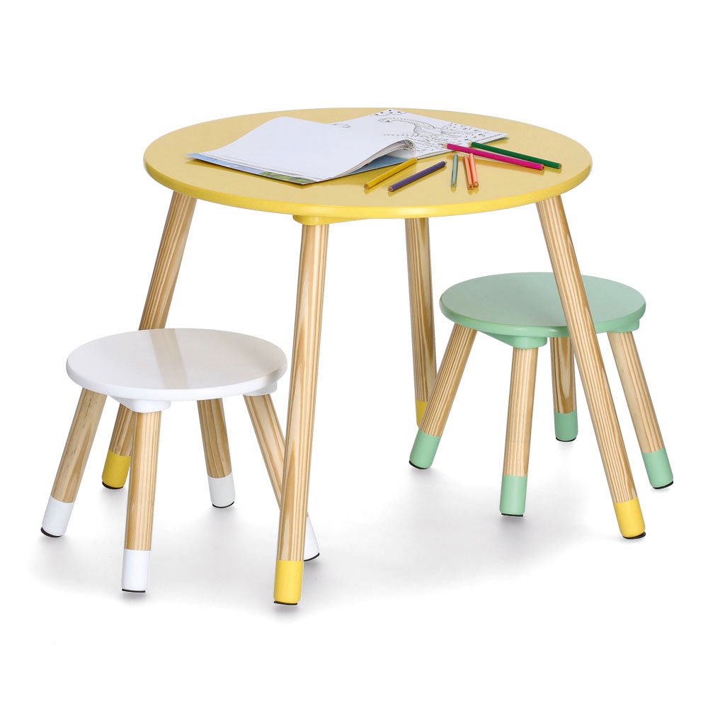 Children's seating set, 3-piece, MDF/pine FSC 100%