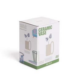 VASE CÉRAMIQUE AVEC BASE NATURELLE HF