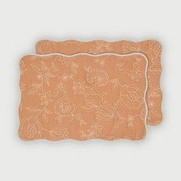 Tafelmat | Rosabelle Chintz Spice Scallop Matten-set van 2 van Sanctuary Living