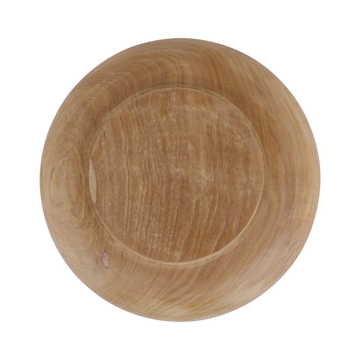 Portafrutta in legno di teak - realizzato artigianalmente - diametro 38 cm