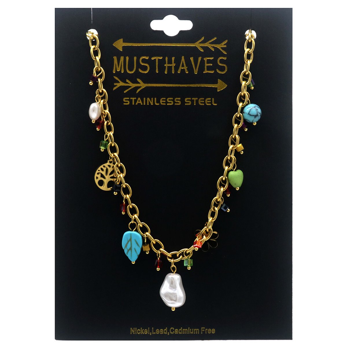 H-D24.2  N2503-033G S. Steel Necklace Charms 40-45cm