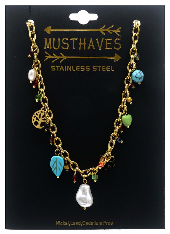 H-D24.2  N2503-033G S. Steel Necklace Charms 40-45cm