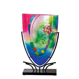 Vase oval Cool blau; pink H. 49 cm, VE 1