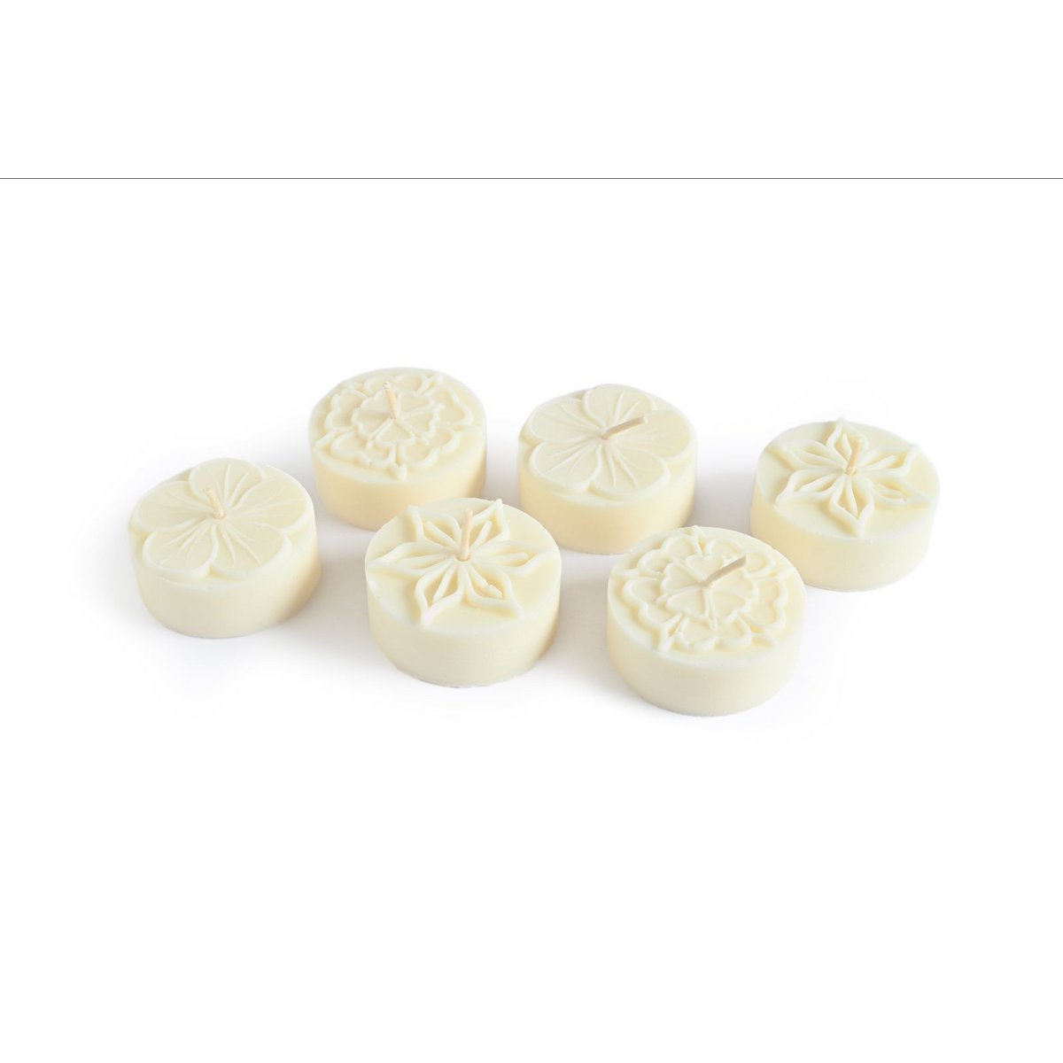 Large tealights rapeseed wax FLOWERS 