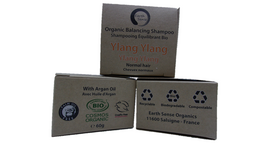 Bio -zertifizierter Ausgleich solides Shampoo - Ylang Ylang - Normal & alle Haartypen 60g