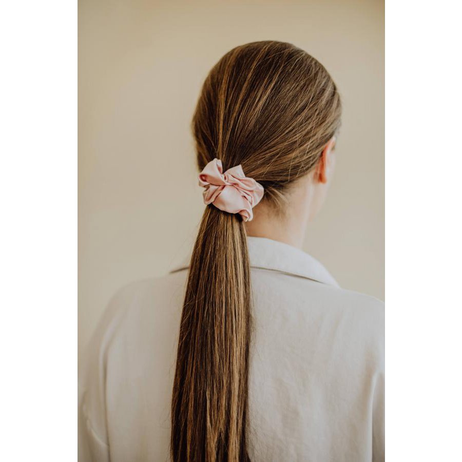 Silk Scrunchie L Size Pink