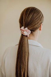 Silk Scrunchie L Størrelse Pink