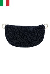 Torebka na ramię ze skóry zamszowej w panterkę. Rozmiar S IT2313-LEOPARD
