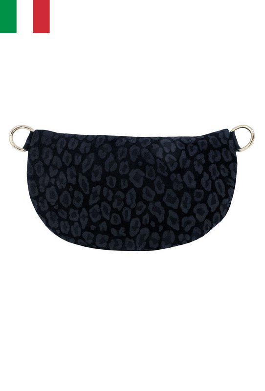 Torebka na ramię ze skóry zamszowej w panterkę. Rozmiar S IT2313-LEOPARD
