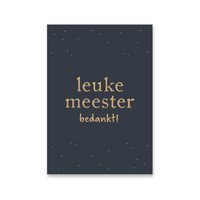 Karte Netter Meister | Goldfolie