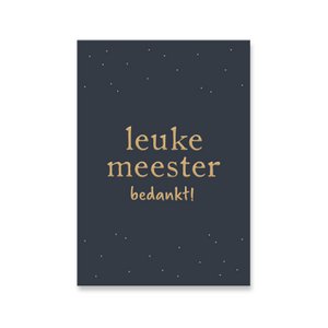 Karte Netter Meister | Goldfolie