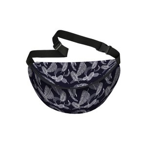 Eucaliptus XXL Belt Bag In Canvas Nerki Line Bertoni