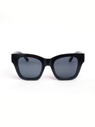 Black rectangular sunglasses with thick frames
