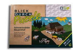 Puzzle da sfogliare: fattoria della Foresta Nera | Puzzle in legno multistrato per tutta la famiglia | Regalo per gli amanti della Foresta Nera
