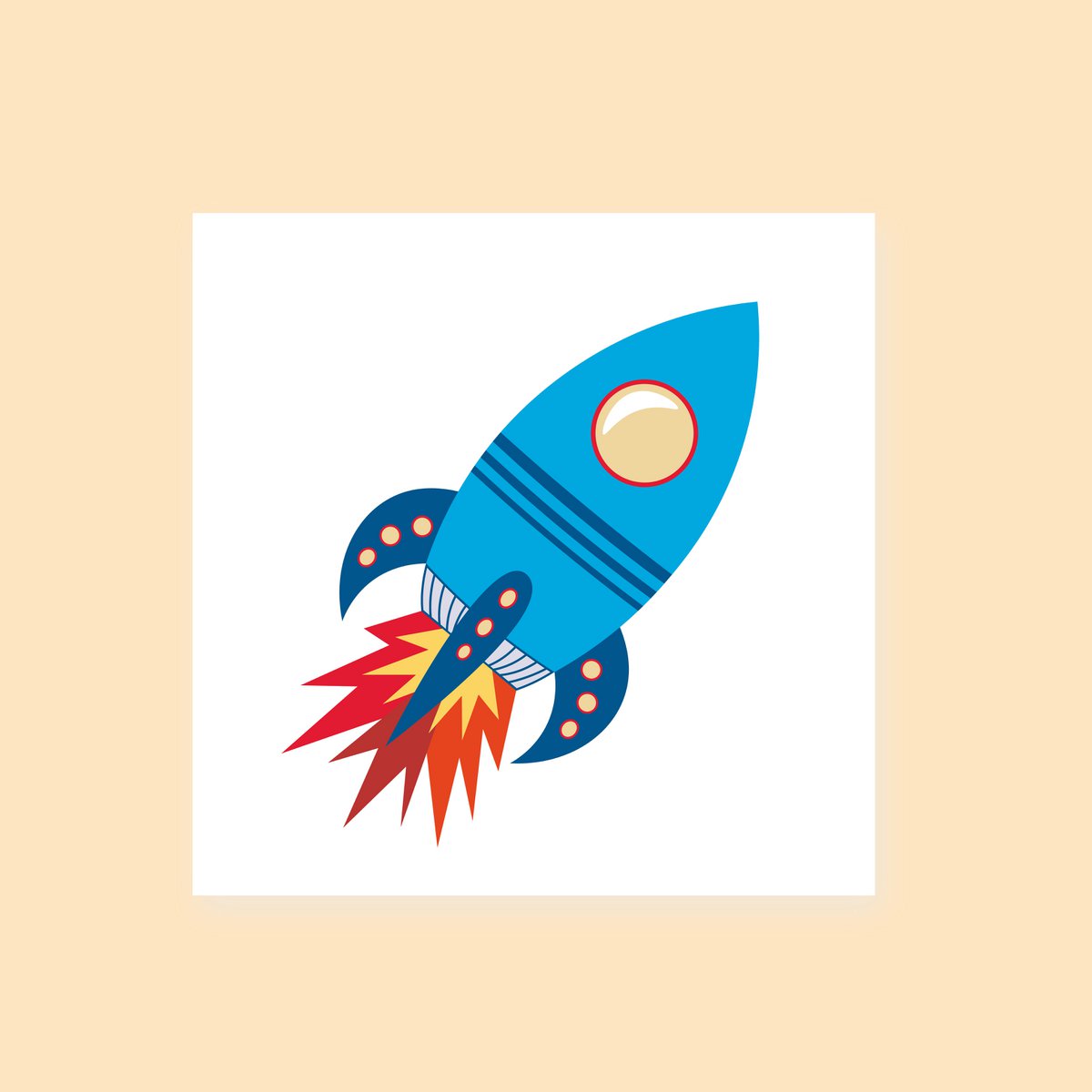 Temporary Tattoo Space Rocket