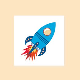 Temporary Tattoo Space Rocket